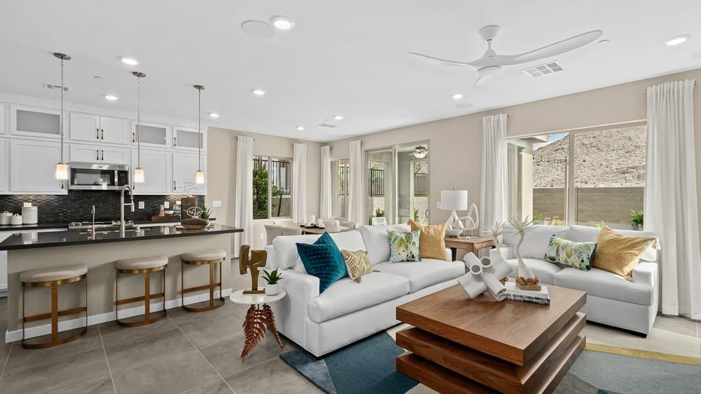 Living Room of Beech at Crested Canyon by Taylor Morrison