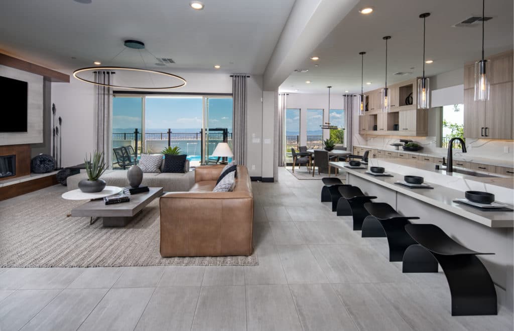 Living Room of Vittoria Model at Carmel Cliff by Pulte Homes